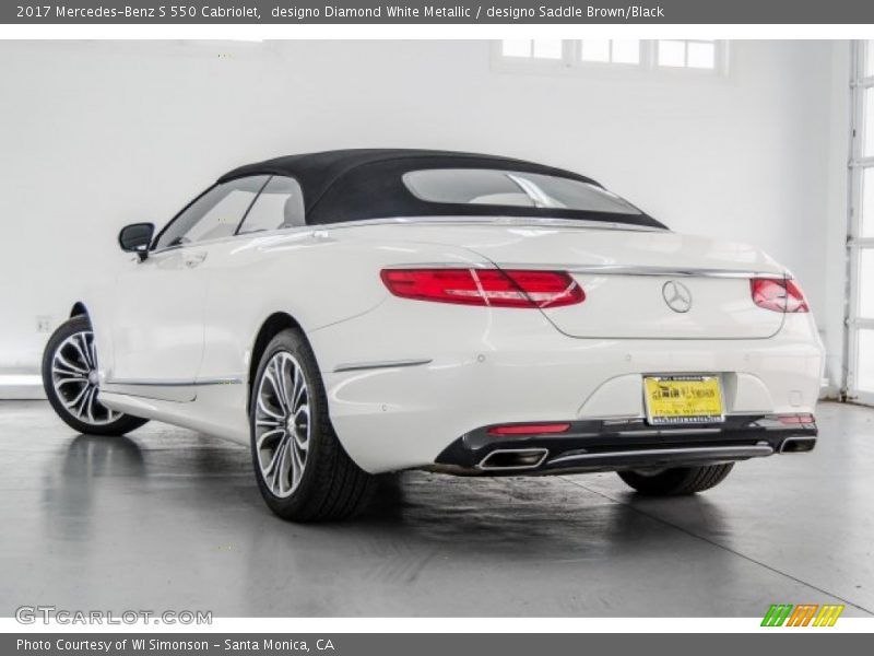 designo Diamond White Metallic / designo Saddle Brown/Black 2017 Mercedes-Benz S 550 Cabriolet