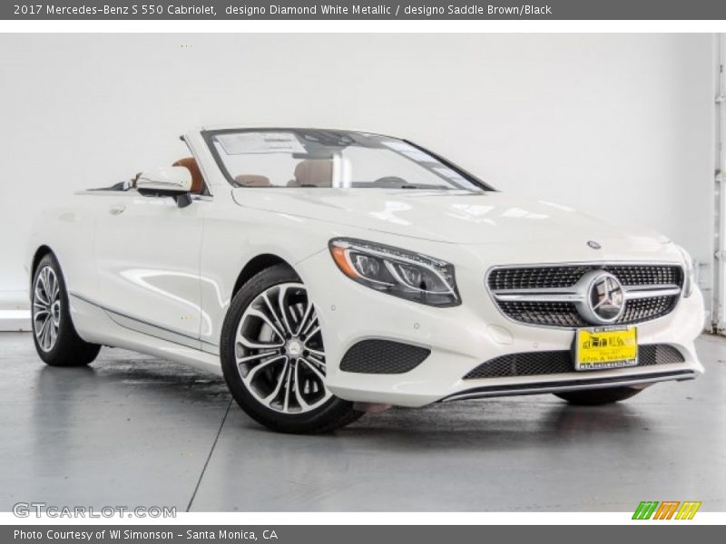 designo Diamond White Metallic / designo Saddle Brown/Black 2017 Mercedes-Benz S 550 Cabriolet