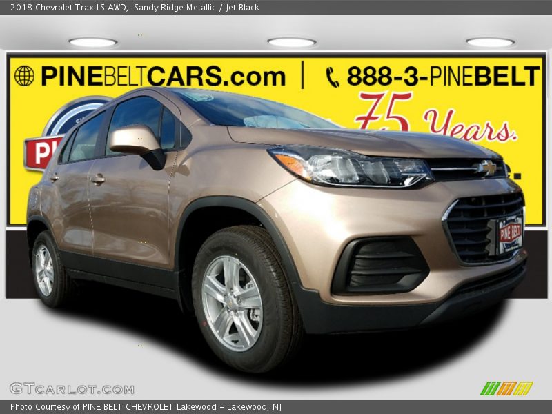 Sandy Ridge Metallic / Jet Black 2018 Chevrolet Trax LS AWD