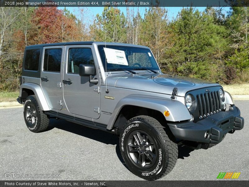 Billet Silver Metallic / Black 2018 Jeep Wrangler Unlimited Freedom Edition 4X4