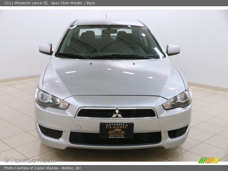 Apex Silver Metallic / Black 2011 Mitsubishi Lancer ES