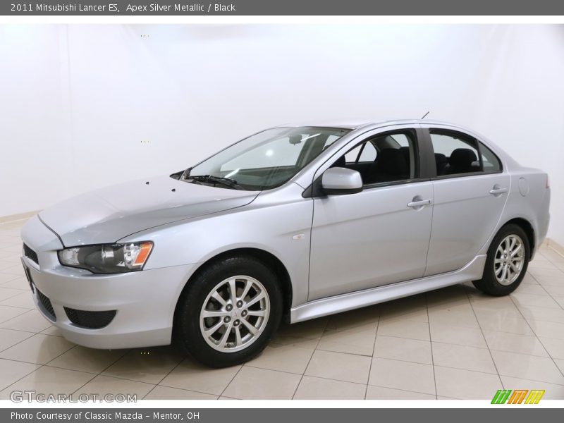 Apex Silver Metallic / Black 2011 Mitsubishi Lancer ES