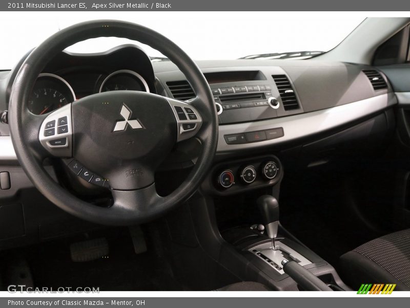 Apex Silver Metallic / Black 2011 Mitsubishi Lancer ES