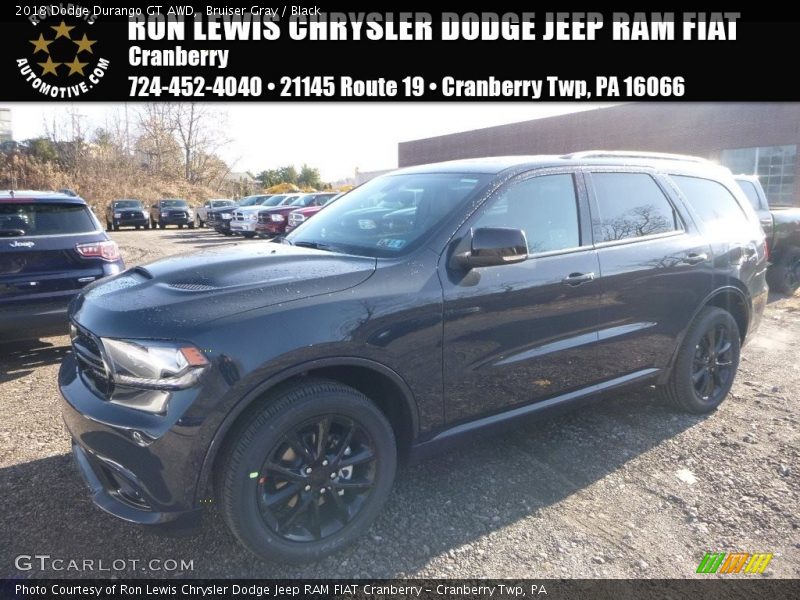 Bruiser Gray / Black 2018 Dodge Durango GT AWD