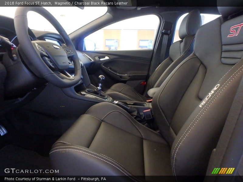  2018 Focus ST Hatch Charcoal Black Recaro Leather Interior