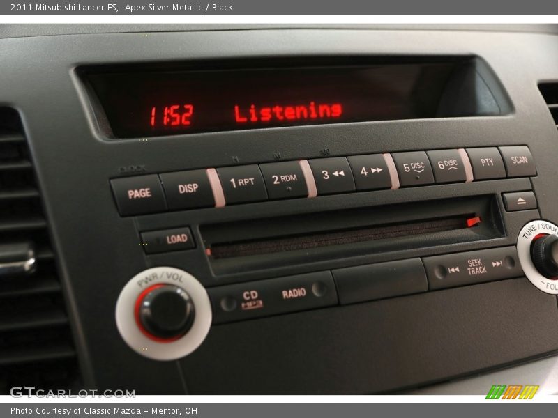 Apex Silver Metallic / Black 2011 Mitsubishi Lancer ES