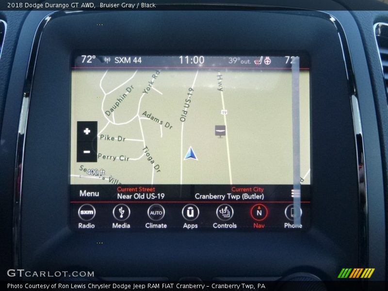 Bruiser Gray / Black 2018 Dodge Durango GT AWD