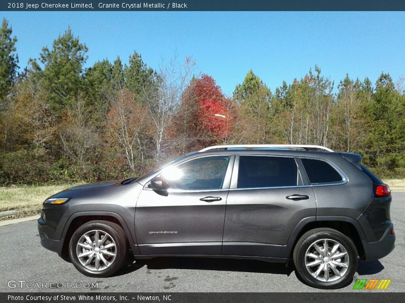 Granite Crystal Metallic / Black 2018 Jeep Cherokee Limited