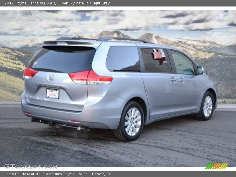Silver Sky Metallic / Light Gray 2012 Toyota Sienna XLE AWD