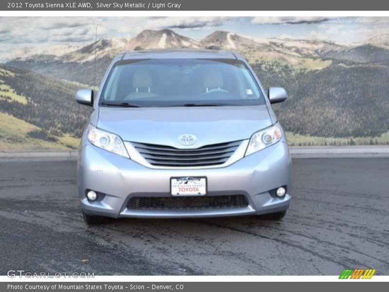 Silver Sky Metallic / Light Gray 2012 Toyota Sienna XLE AWD