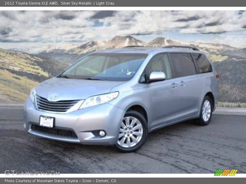 Silver Sky Metallic / Light Gray 2012 Toyota Sienna XLE AWD