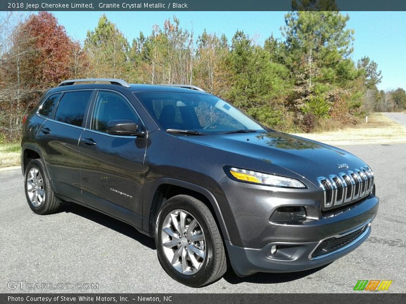 Granite Crystal Metallic / Black 2018 Jeep Cherokee Limited