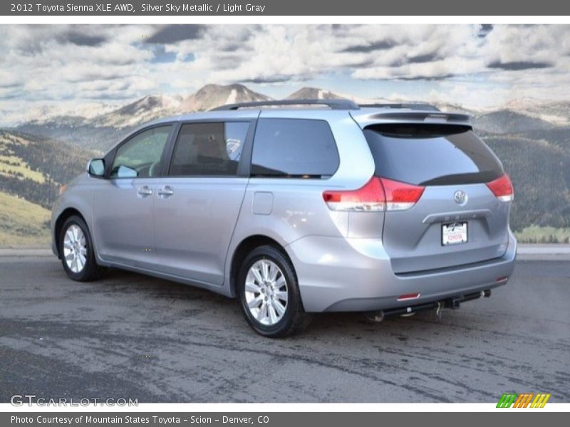 Silver Sky Metallic / Light Gray 2012 Toyota Sienna XLE AWD