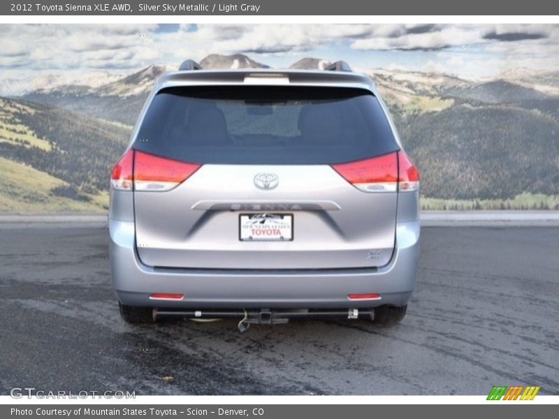 Silver Sky Metallic / Light Gray 2012 Toyota Sienna XLE AWD