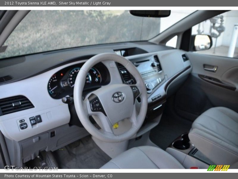 Silver Sky Metallic / Light Gray 2012 Toyota Sienna XLE AWD