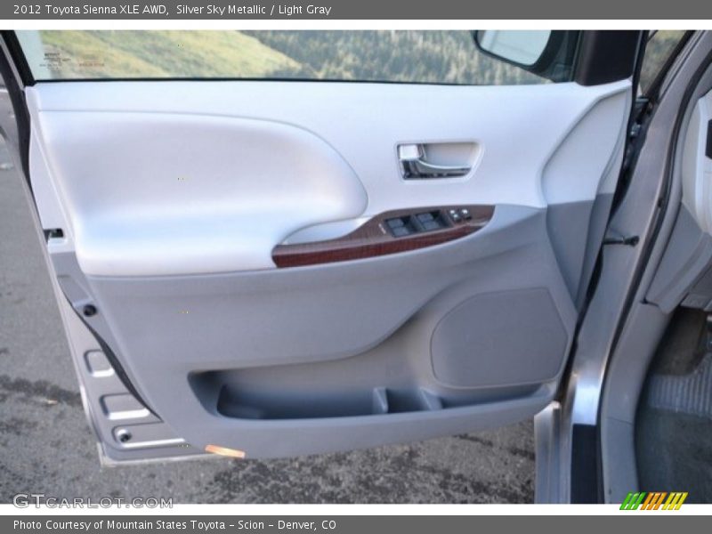 Silver Sky Metallic / Light Gray 2012 Toyota Sienna XLE AWD