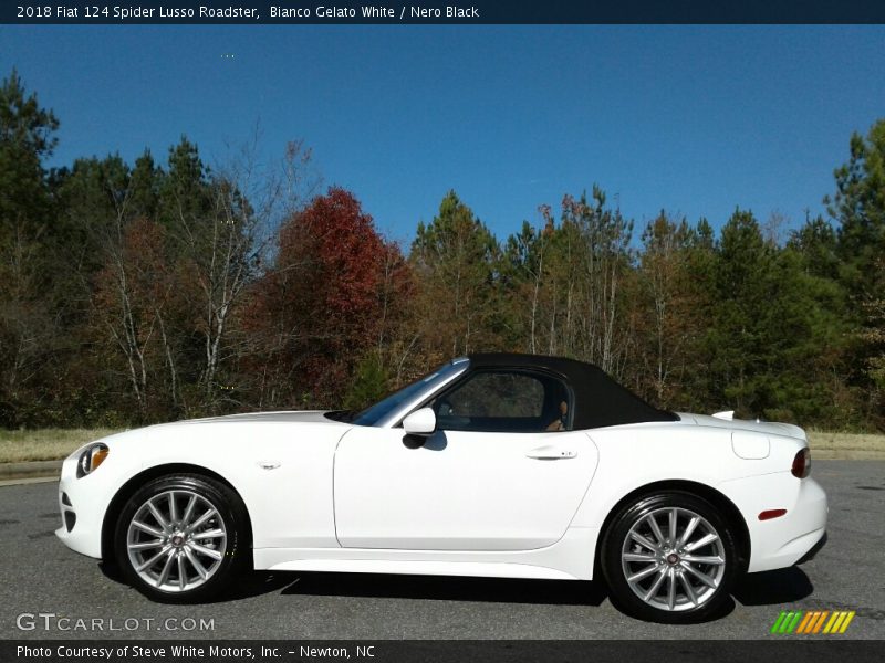 Bianco Gelato White / Nero Black 2018 Fiat 124 Spider Lusso Roadster