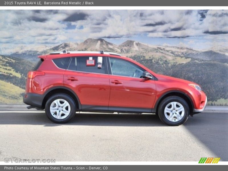 Barcelona Red Metallic / Black 2015 Toyota RAV4 LE