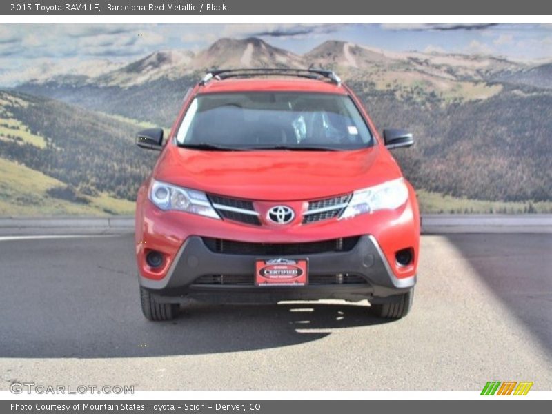 Barcelona Red Metallic / Black 2015 Toyota RAV4 LE