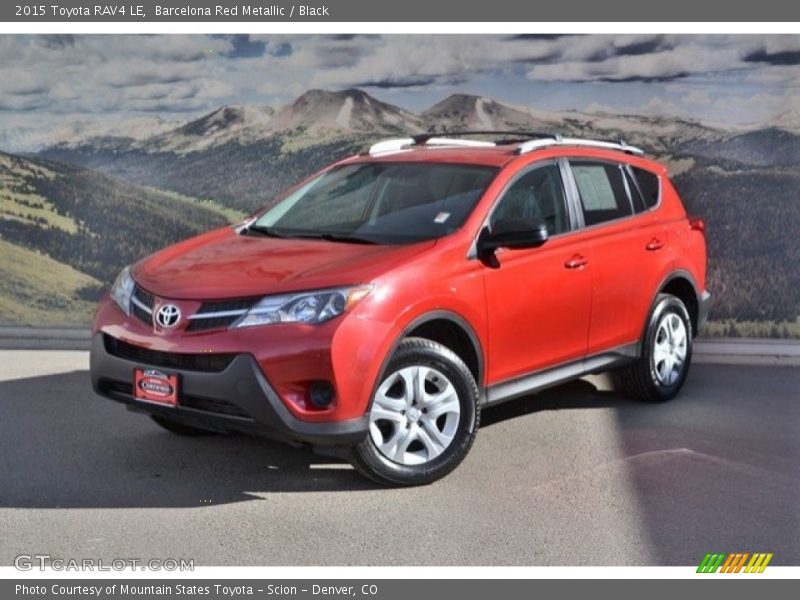 Barcelona Red Metallic / Black 2015 Toyota RAV4 LE