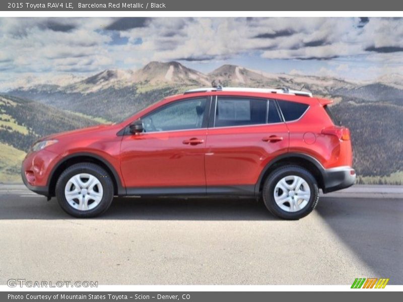 Barcelona Red Metallic / Black 2015 Toyota RAV4 LE