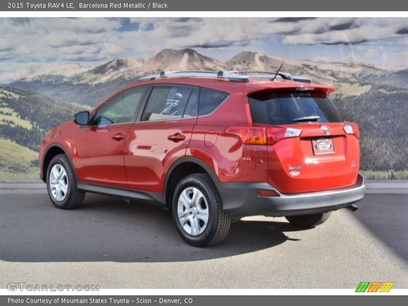 Barcelona Red Metallic / Black 2015 Toyota RAV4 LE