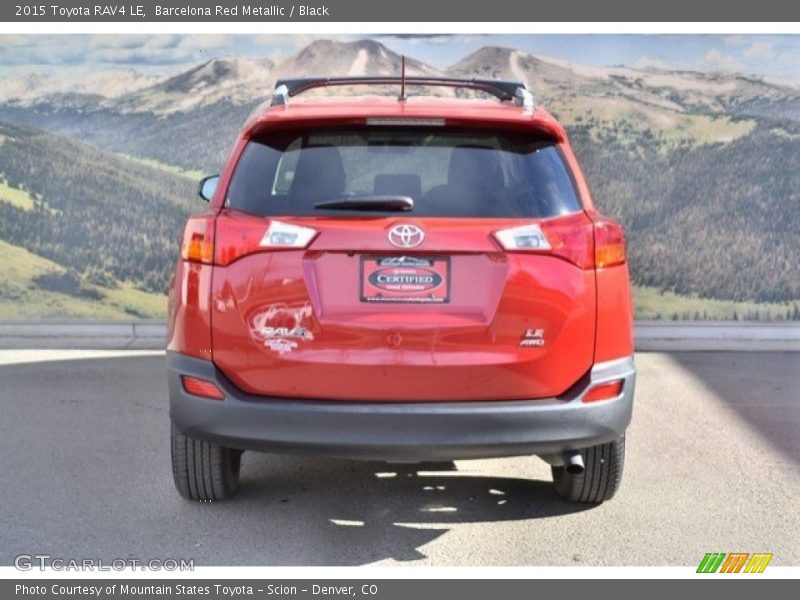 Barcelona Red Metallic / Black 2015 Toyota RAV4 LE