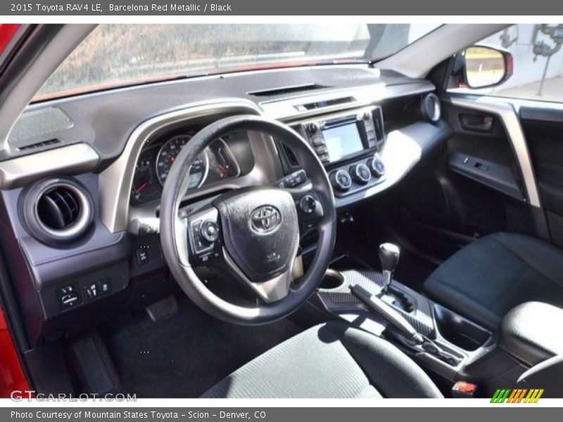 Barcelona Red Metallic / Black 2015 Toyota RAV4 LE