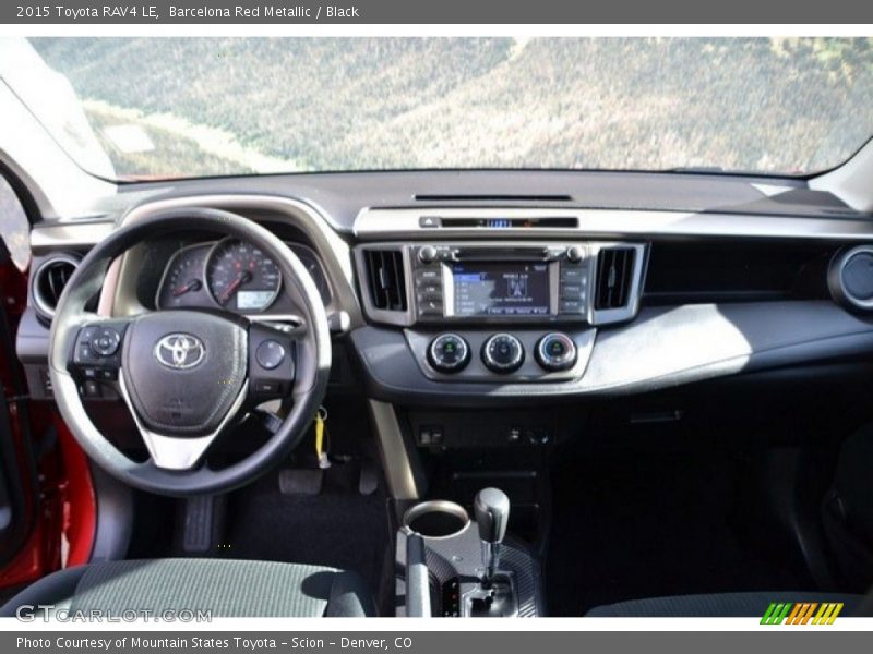 Barcelona Red Metallic / Black 2015 Toyota RAV4 LE