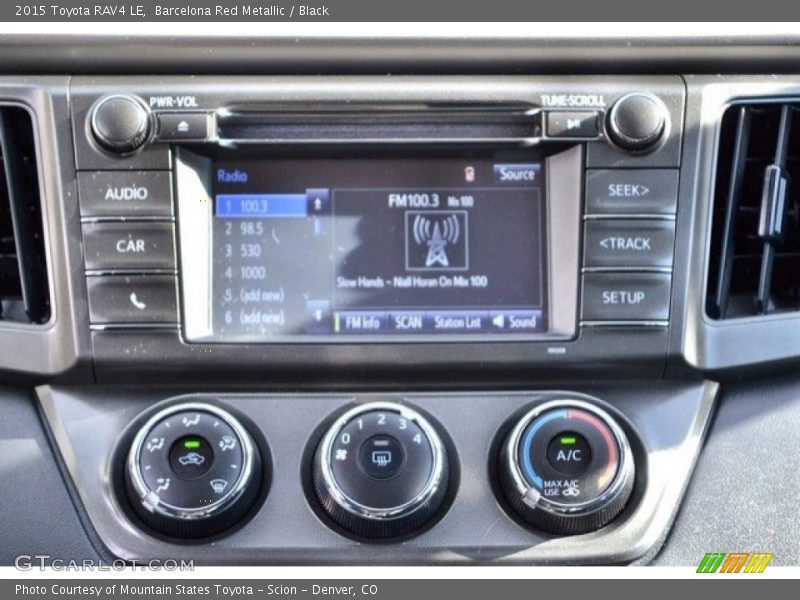 Barcelona Red Metallic / Black 2015 Toyota RAV4 LE