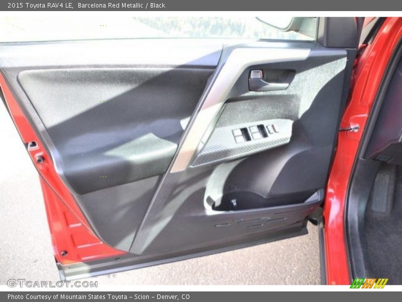 Barcelona Red Metallic / Black 2015 Toyota RAV4 LE