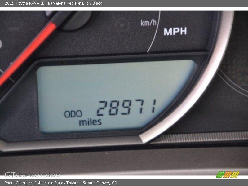 Barcelona Red Metallic / Black 2015 Toyota RAV4 LE