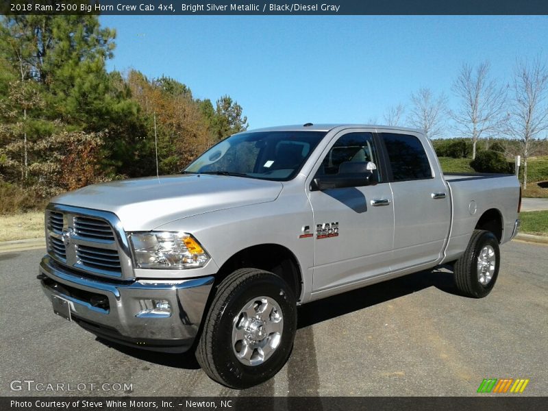 Bright Silver Metallic / Black/Diesel Gray 2018 Ram 2500 Big Horn Crew Cab 4x4