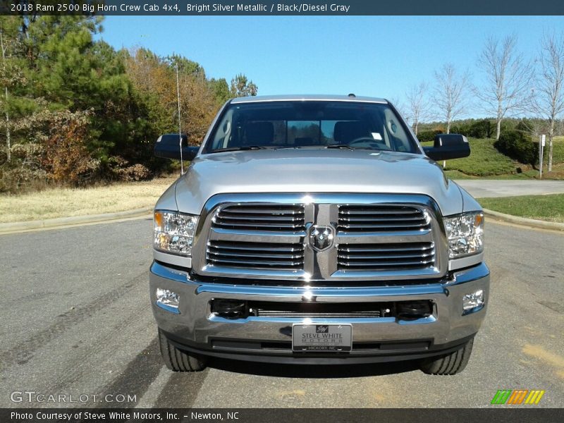 Bright Silver Metallic / Black/Diesel Gray 2018 Ram 2500 Big Horn Crew Cab 4x4