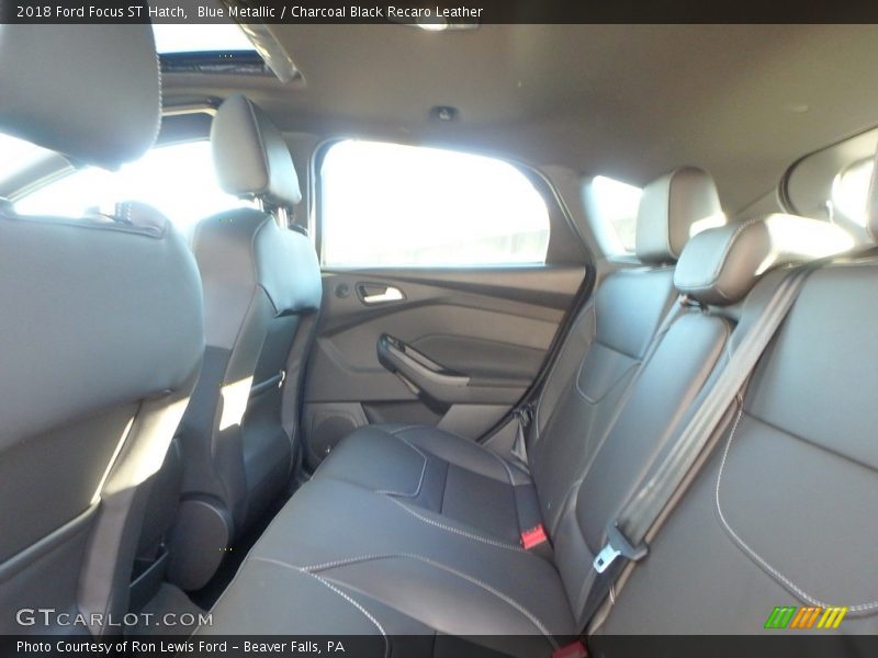 Blue Metallic / Charcoal Black Recaro Leather 2018 Ford Focus ST Hatch