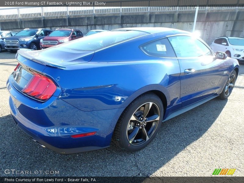 Lightning Blue / Ebony 2018 Ford Mustang GT Fastback