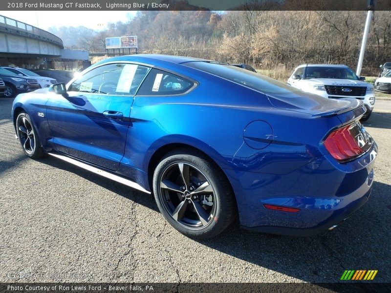 Lightning Blue / Ebony 2018 Ford Mustang GT Fastback
