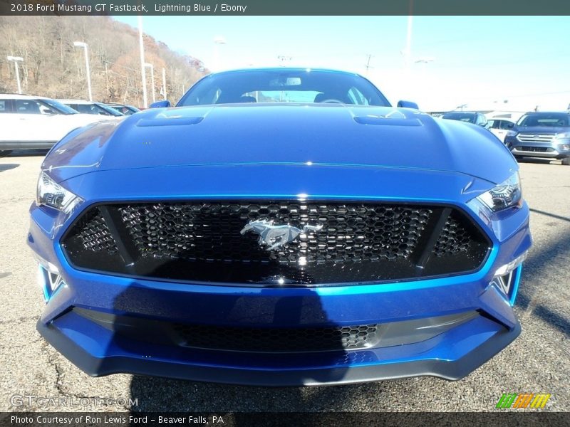 Lightning Blue / Ebony 2018 Ford Mustang GT Fastback