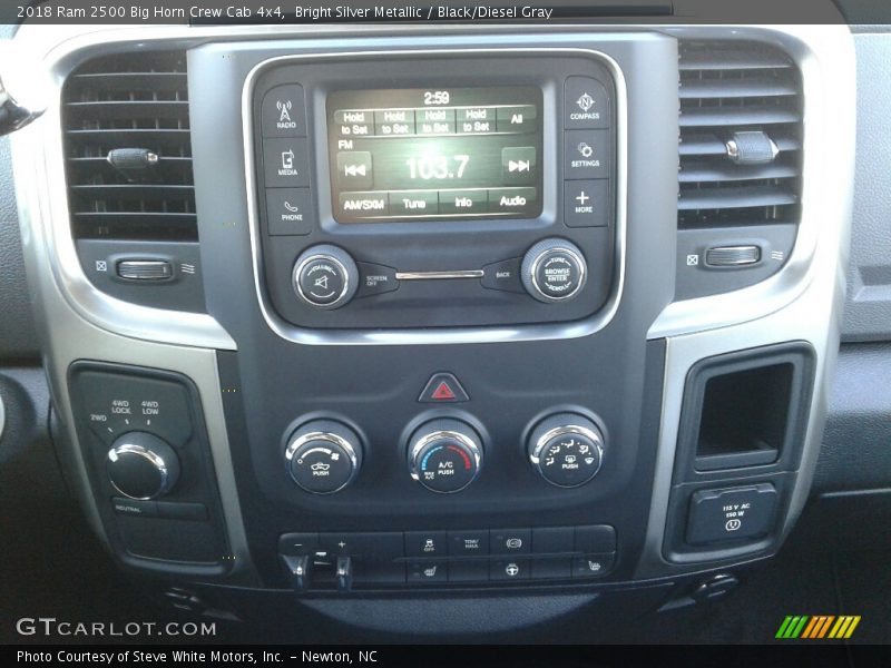 Bright Silver Metallic / Black/Diesel Gray 2018 Ram 2500 Big Horn Crew Cab 4x4