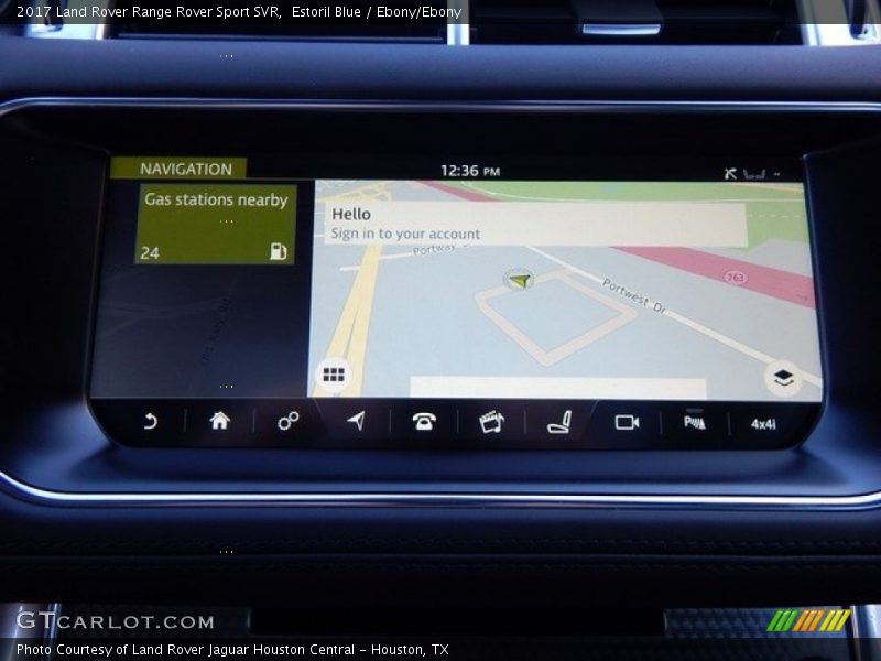 Navigation of 2017 Range Rover Sport SVR