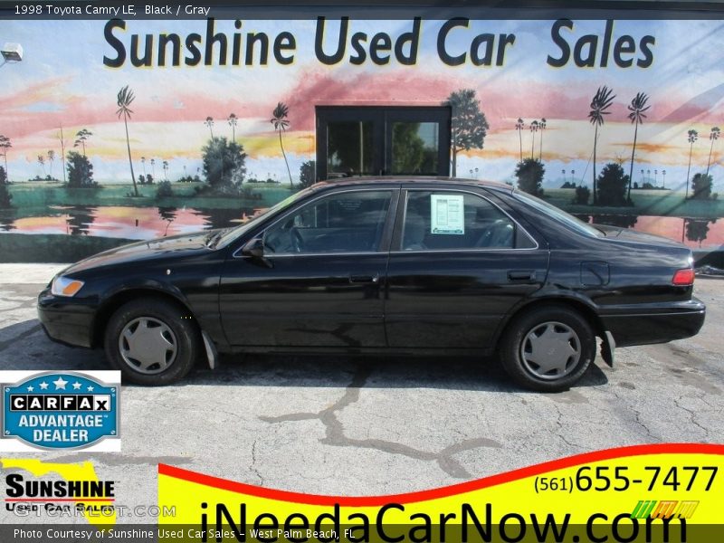 Black / Gray 1998 Toyota Camry LE