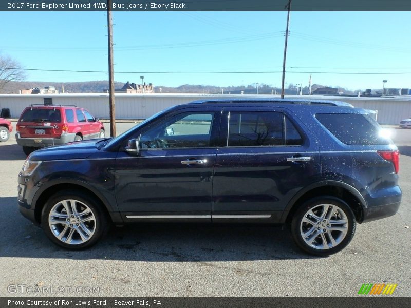 Blue Jeans / Ebony Black 2017 Ford Explorer Limited 4WD