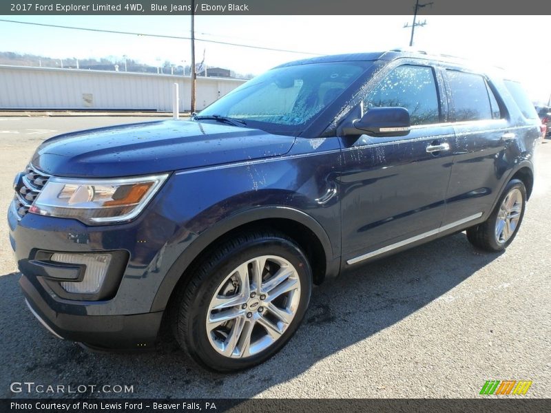 Blue Jeans / Ebony Black 2017 Ford Explorer Limited 4WD