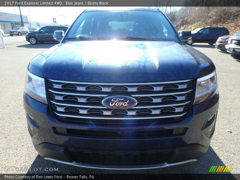 Blue Jeans / Ebony Black 2017 Ford Explorer Limited 4WD