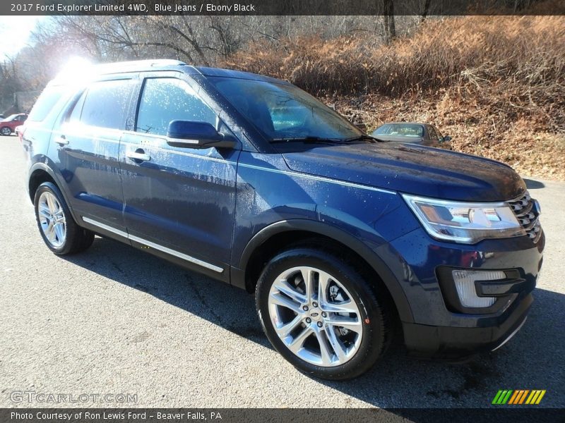 Blue Jeans / Ebony Black 2017 Ford Explorer Limited 4WD