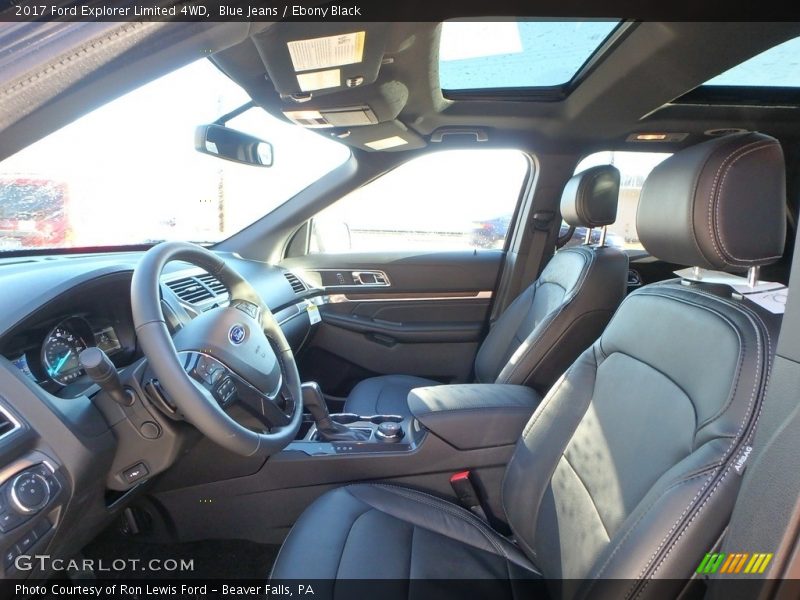Blue Jeans / Ebony Black 2017 Ford Explorer Limited 4WD