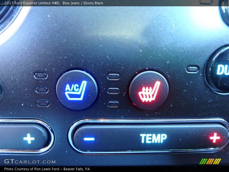Blue Jeans / Ebony Black 2017 Ford Explorer Limited 4WD