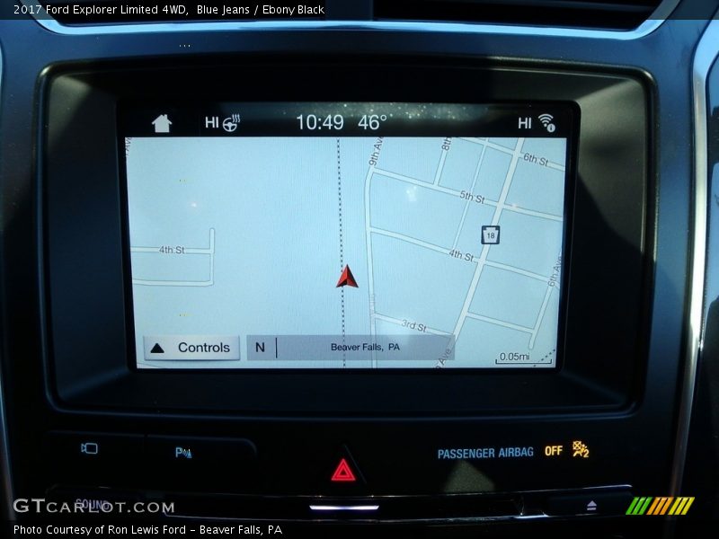 Blue Jeans / Ebony Black 2017 Ford Explorer Limited 4WD