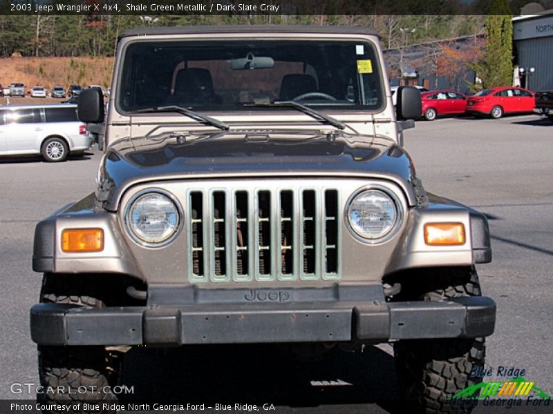 Shale Green Metallic / Dark Slate Gray 2003 Jeep Wrangler X 4x4