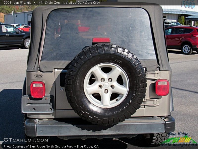 Shale Green Metallic / Dark Slate Gray 2003 Jeep Wrangler X 4x4